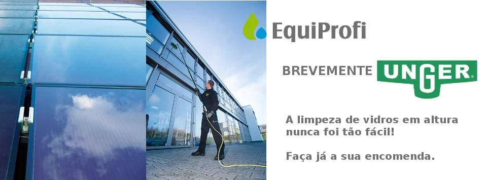 Brevemente! Limpeza de vidros com água pura 1 Limpeza de vidros com água pura - EQUIPROFI