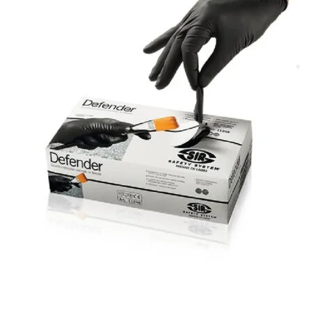 Luvas Descartáveis em Nitrilo Pretas - EQUIPROFI
