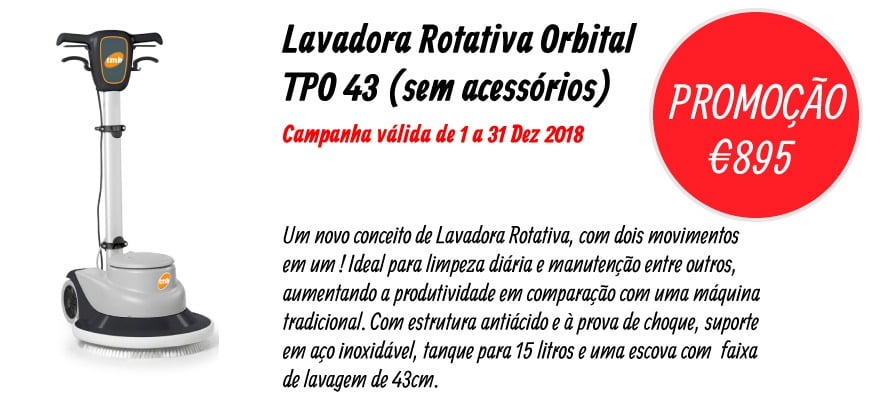 PROMOÇÃO Lavadora Rotativa Orbital TPO 43 (sem acessórios) - EQUIPROFI