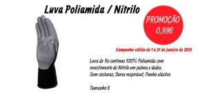 PROMOÇÃO Luva de Poliamida / Nitrilo - EQUIPROFI