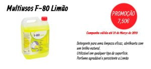 PROMOÇÃO Detergente Multiusos F-80 Limão (10L) - EQUIPROFI