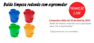 PROMOÇÃO Balde de Limpeza redondo com espremedor - EQUIPROFI