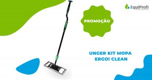 Promoção - Unger Kit Mopa erGo! Clean - Mopa com depósito integrado de 500ml e ativador para uma limpeza mais rápida e eficaz
