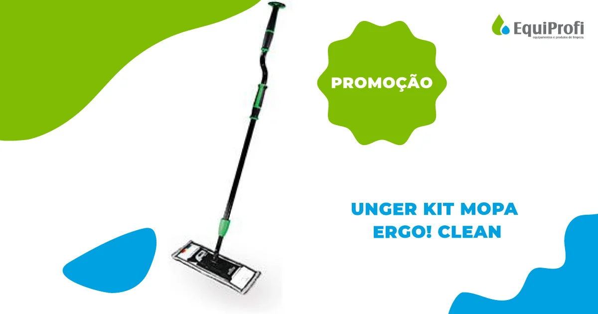 Promoção - Unger Kit Mopa erGo! Clean - Mopa com depósito integrado de 500ml e ativador para uma limpeza mais rápida e eficaz