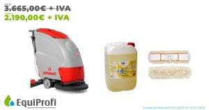 Lavadora Comac L20 E + Detergente Fial 5L + Mopa de algodão 60cm completa - Promoção