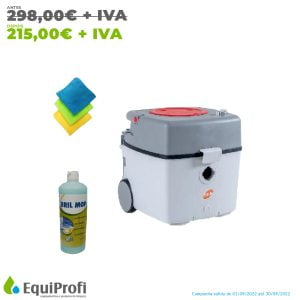 Aspirador TMB Meta Vac Plus + Oferta de 1L Captador de pó Dermo Bril Mop + 1 pack de panos de microfibra