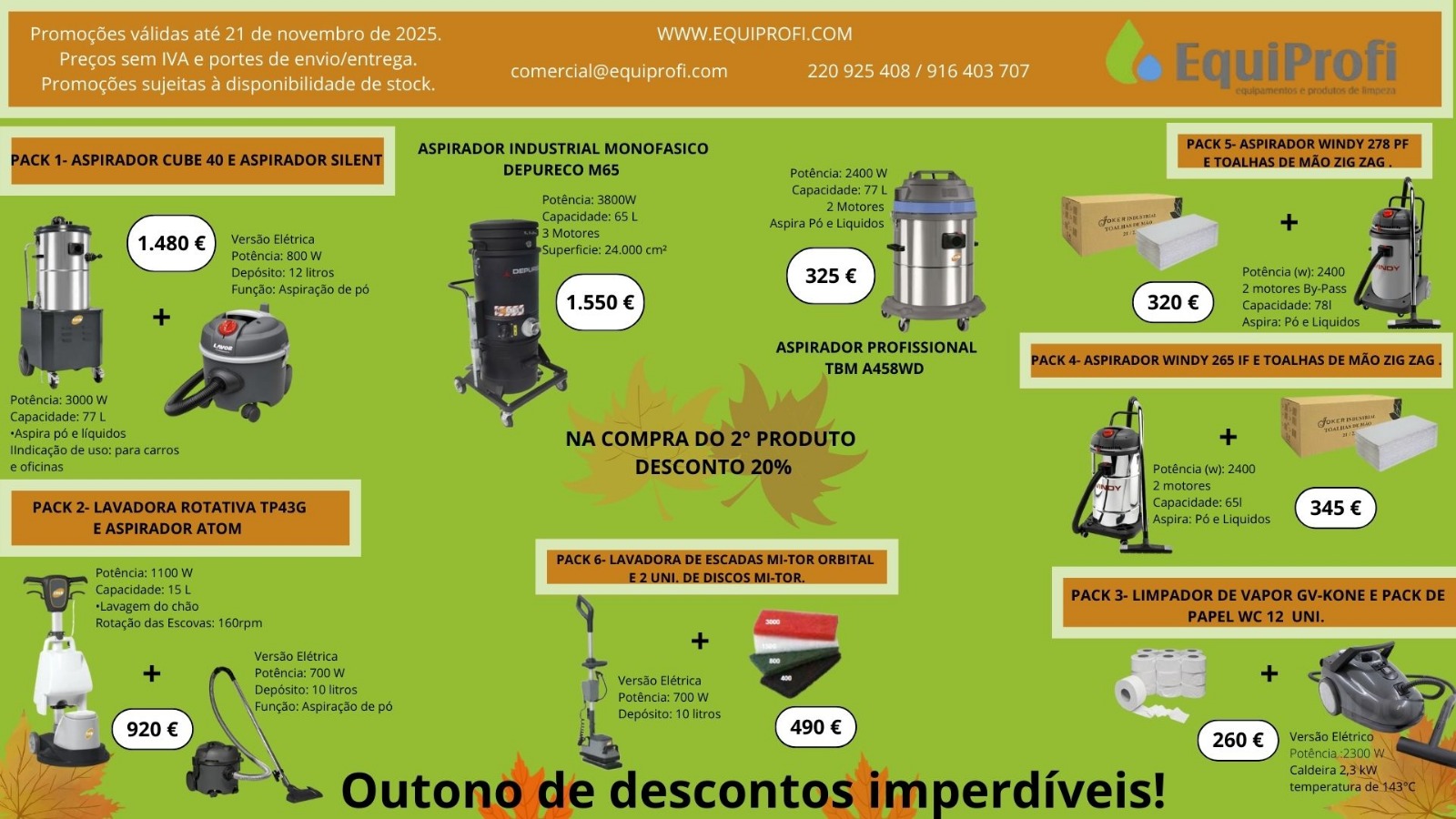 Promoções Outono - EQUIPROFI